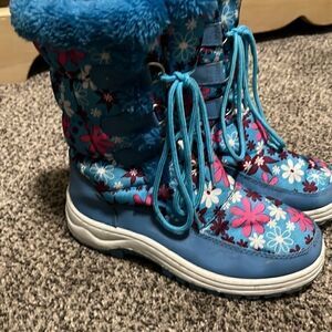 Jands - snow boots - blue floral - 13